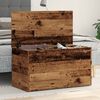 vidaXL Storage Chest Old Wood 33.1x16.5x18.1" Engineered Wood