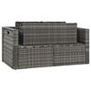 vidaXL Sofa Set Grey Poly Rattan