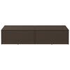 vidaXL Garden Storage Box Brown PE rattan 86.6 in x 19.7 in x 22.8 in