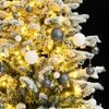 vidaXL Artificial Hinged Christmas Tree 150 LEDs & Ball Set 59.1"