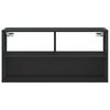 vidaXL TV Cabinet Black Engineered wood and metal Medium TV Cabinet