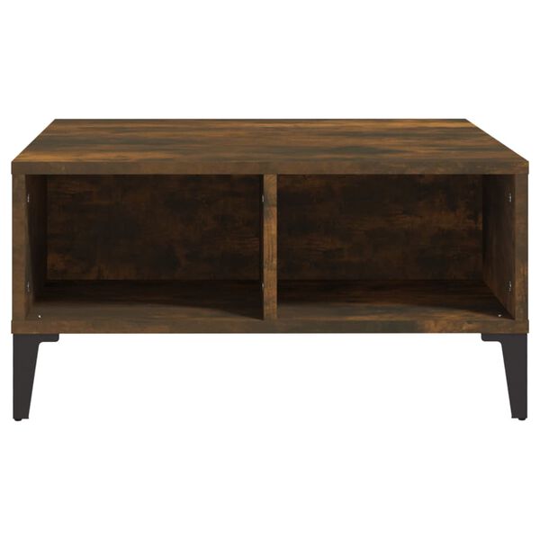 vidaXL Coffee Table Smoked Oak Engineered wood, metal Medium