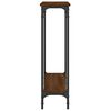 vidaXL Console Table Brown Oak Engineered wood, Metal Narrow