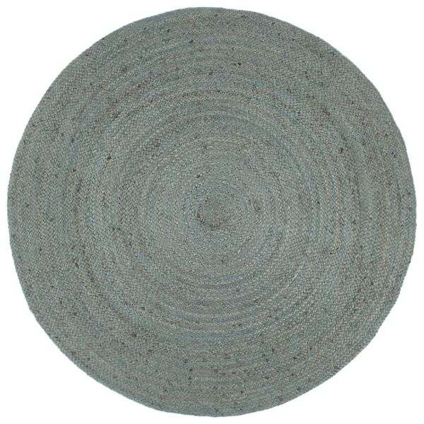 vidaXL Area Rug Olive Green 100% Jute 82.7 in diameter Durable
