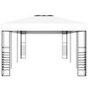 vidaXL Outdoor Awning White Steel, Polyester 6x3 ft