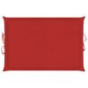 vidaXL Patio Sun Lounger Red, Natural wood