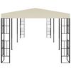 vidaXL Gazebo Cream and Black Polyester, Steel Large Durable Gazebo