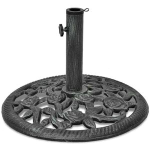 vidaXL Umbrella Stand Black and green Cast iron Standard