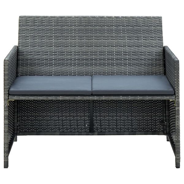 vidaXL Patio Sofa Set Set of 4 Gray