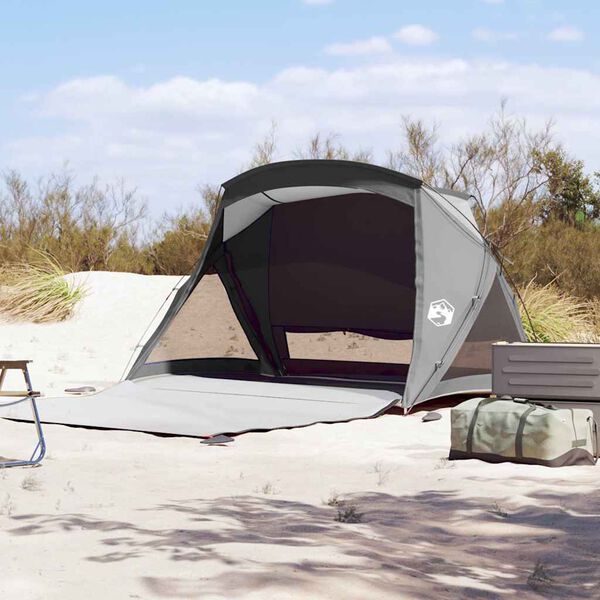 vidaXL Beach Tent 2-Person Grey Waterproof