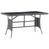 vidaXL Garden Dining Set Anthracite and Grey PE rattan, steel, glass