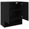 vidaXL Wall-Mounted Cabinet Black Oak 23.62 x 12.20 x 27.56 in