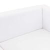 vidaXL Sofa White PVC 3-Seater Durable Couch Rectangular Modern