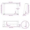 vidaXL Coffee Table Legs U-Shaped 2 pcs Natural Steel 15.7x(11.8-12.2)" Steel