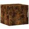 vidaXL Slim Storage Cabinet Smoked Oak 17.7"x16.7"x88.6" Engineered Wood