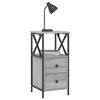 vidaXL Bedside Cabinet Grey sonoma Engineered wood Medium