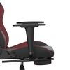 vidaXL Gaming Chair Black and Wine Red Faux Leather, Metal, Plywood Medium