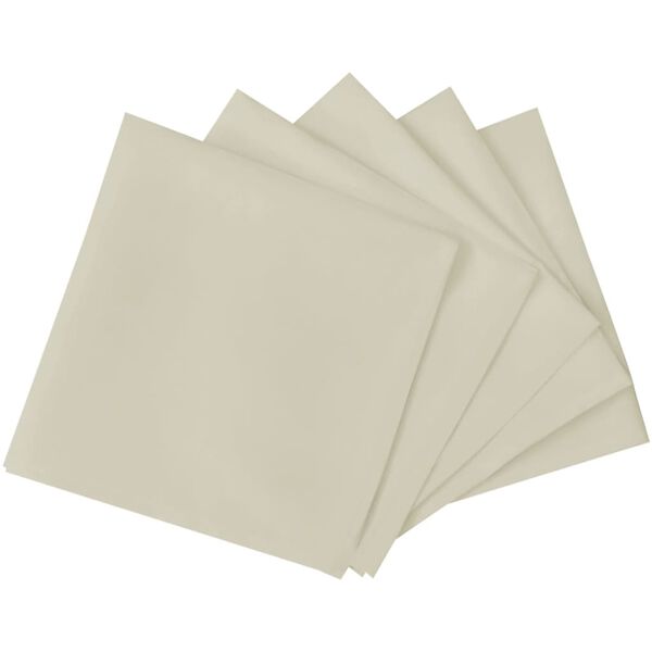 vidaXL Napkin Set of 50 Cream 100% Polyester 19.7 x 19.7 in