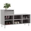 vidaXL Shoe Cabinet Grey Sonoma Engineered wood and metal Medium Modern