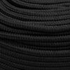 vidaXL Boat Rope Full Black 0.31 " 1640.4 ' Polypropylene