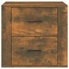 vidaXL Bedside Cabinet Smoked oak Engineered wood 19.7 in wide