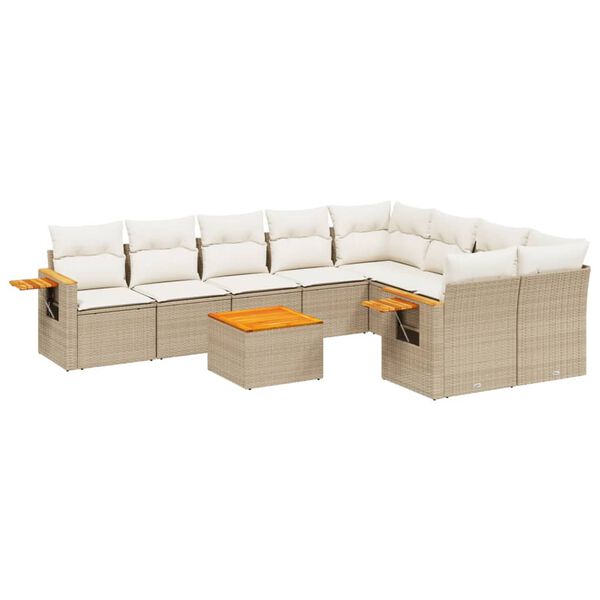 vidaXL Garden Sofa Set Beige