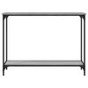 vidaXL Console Table Grey Sonoma 39.8x12.0x29.5" Engineered Wood