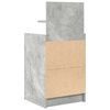 vidaXL Bedside Cabinet Set of 2 Concrete Gray Engineered Wood Compact