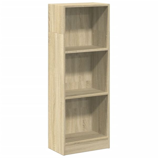 vidaXL Bookcase Sonoma oak Engineered wood Tall Fantastic Bookshelf