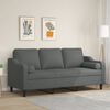 vidaXL 3-seater Sofa Dark Grey Fabric (100% polyester), Metal, Textilene