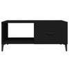 vidaXL Coffee Table Black Engineered wood, Iron 35.4 x 19.7 x 15.7 in