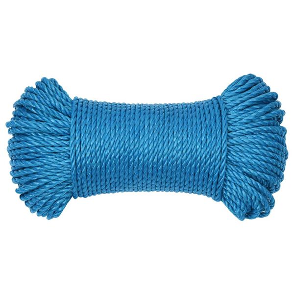 vidaXL Work Rope Blue 0.12 " 1640.4 ' Polypropylene