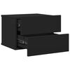 vidaXL Bedside Cabinet Set of 2 Black Engineered wood Bedside Cabinet