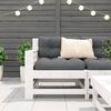 vidaXL Garden Sofa White Solid pine wood Medium Modular Garden Sofa