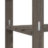 vidaXL 3-Tier Storage Rack Grey 31.5x15.0x35.4" Solid Wood Pine