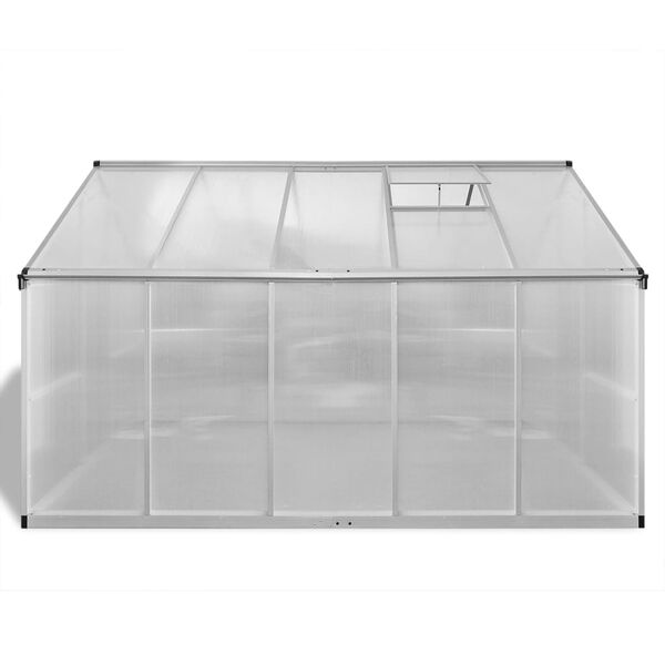 vidaXL Greenhouse Silver Reinforced Aluminum Large