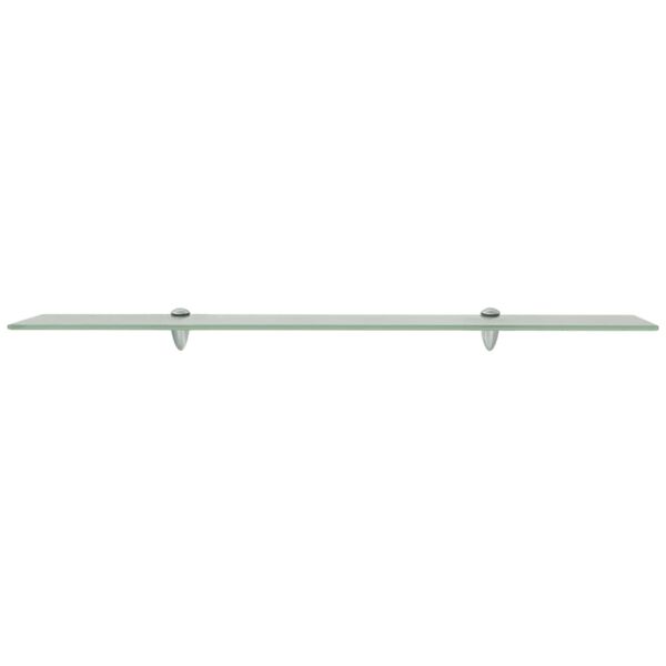 vidaXL Floating Shelf Set of 2 Frosted Tempered safety glass, Zinc alloy