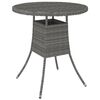 vidaXL Patio Table Gray 27.6"x27.6"x28.7" Poly Rattan