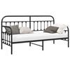 vidaXL Daybed Frame with Headboard Black 31.5" x 78.7" Steel