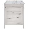 vidaXL Garden Storage Box White Solid Fir Wood 39 x 19.5 x 23 in