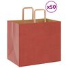 vidaXL Paper Bags 50 pcs with Handles Red 32x22x28 cm