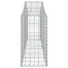 vidaXL Gabion Basket Set of 6 Silver Galvanized Iron