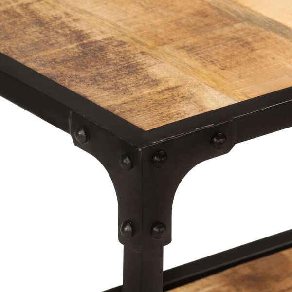 vidaXL TV Cabinet Natural wood Solid mango wood, Powder-coated iron Medium