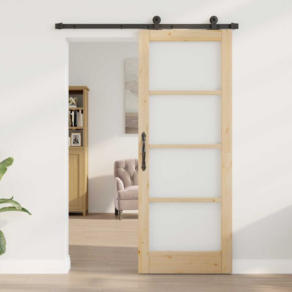 vidaXL Sliding Door ORKDAL Natural 30.71 x 79.53 in