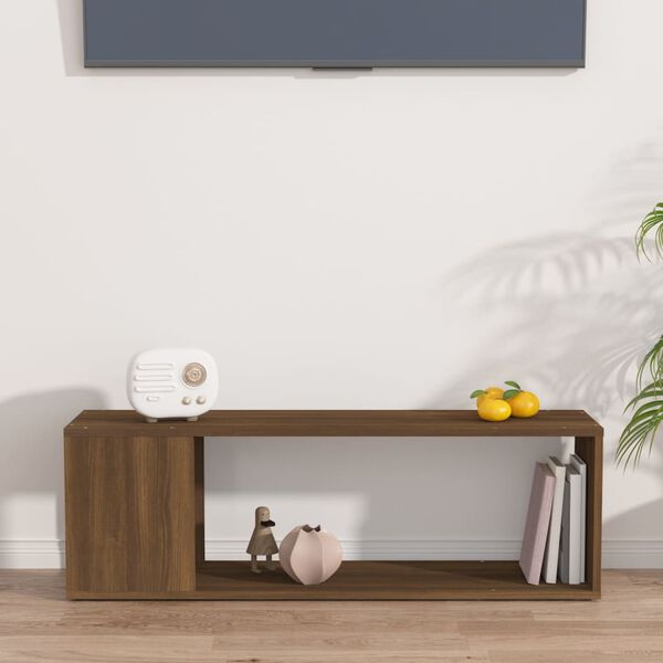 vidaXL TV Cabinet Brown Oak Engineered Wood Compact TV Cabinet