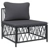 vidaXL Garden Lounge Set Anthracite Woven fabric Large Modular