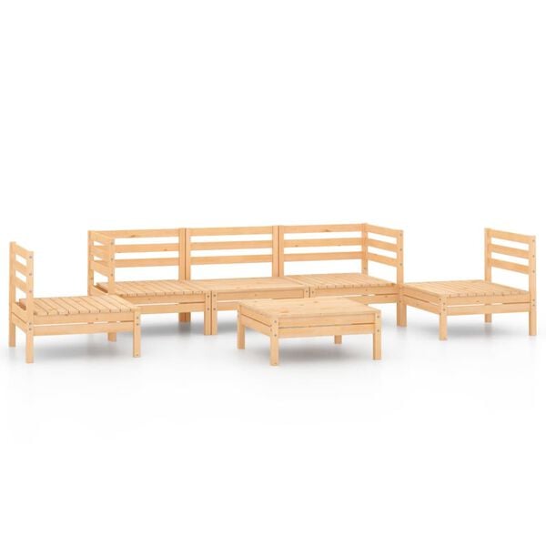vidaXL Garden Lounge Set Natural Wood Solid pinewood Large Modular