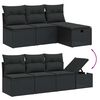 vidaXL Garden Sofa Set Black