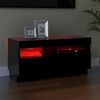 vidaXL TV Cabinet Black Engineered wood TV Cabinet Rectangular Modern