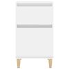 vidaXL Bedside Cabinet High gloss white Engineered wood Medium
